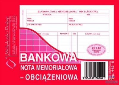 BNO Bankowa Nota Obciążeniowa 442-5 Michalczyk i Prokop