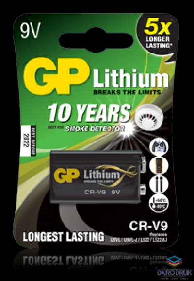 Bateria litowa GP 9V / U9VL 9.0V GPPVLCRV9009