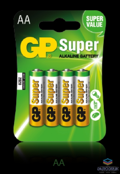 Bateria alkaliczna GP SUPER LR6/AA (4szt) 1,5V GPPCA15AS015