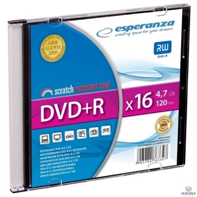 DVD+R ESPERANZA 4,7GB x16 - Slim 1 1119