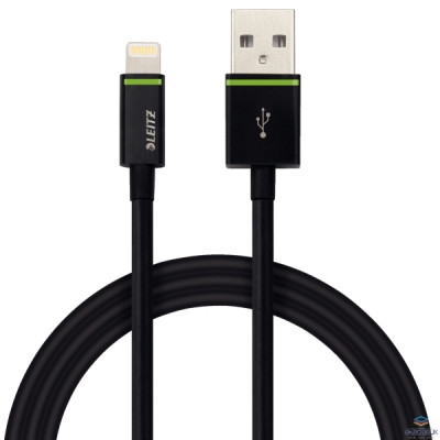Kabel ze złączem Lightining na USB 2m czarny 62130095 LEITZ COMPLETE