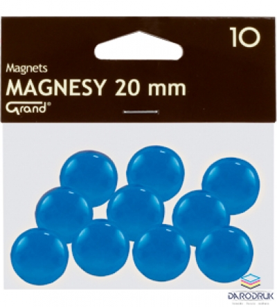 Magnes 20mm GRAND, niebieskie, 10 szt 130-1690