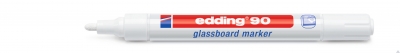 Marker EDDING do tablic szklanych biały 90/049/b ed suchościeralny