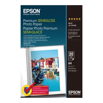 Papier Epson - Premium Semigloss Photo | fotograficzny | A4 | 251g/m2 | 20 ark.