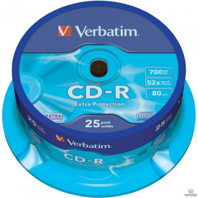 Płyta CD-R VERBATIM CAKE(25) Extra Protection 700MB x52  43432