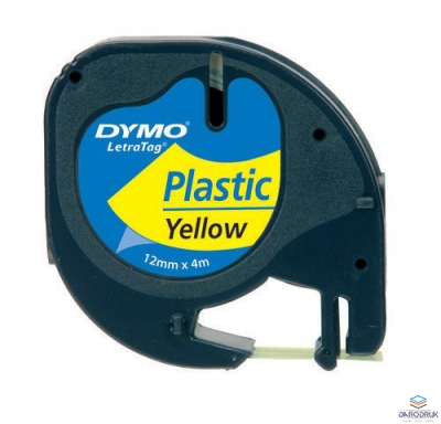 Taśma DYMO 12mm/4m - plastikowa, żółta S0721620